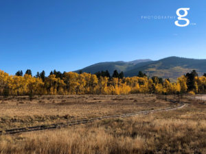 railroad track in mountain valley