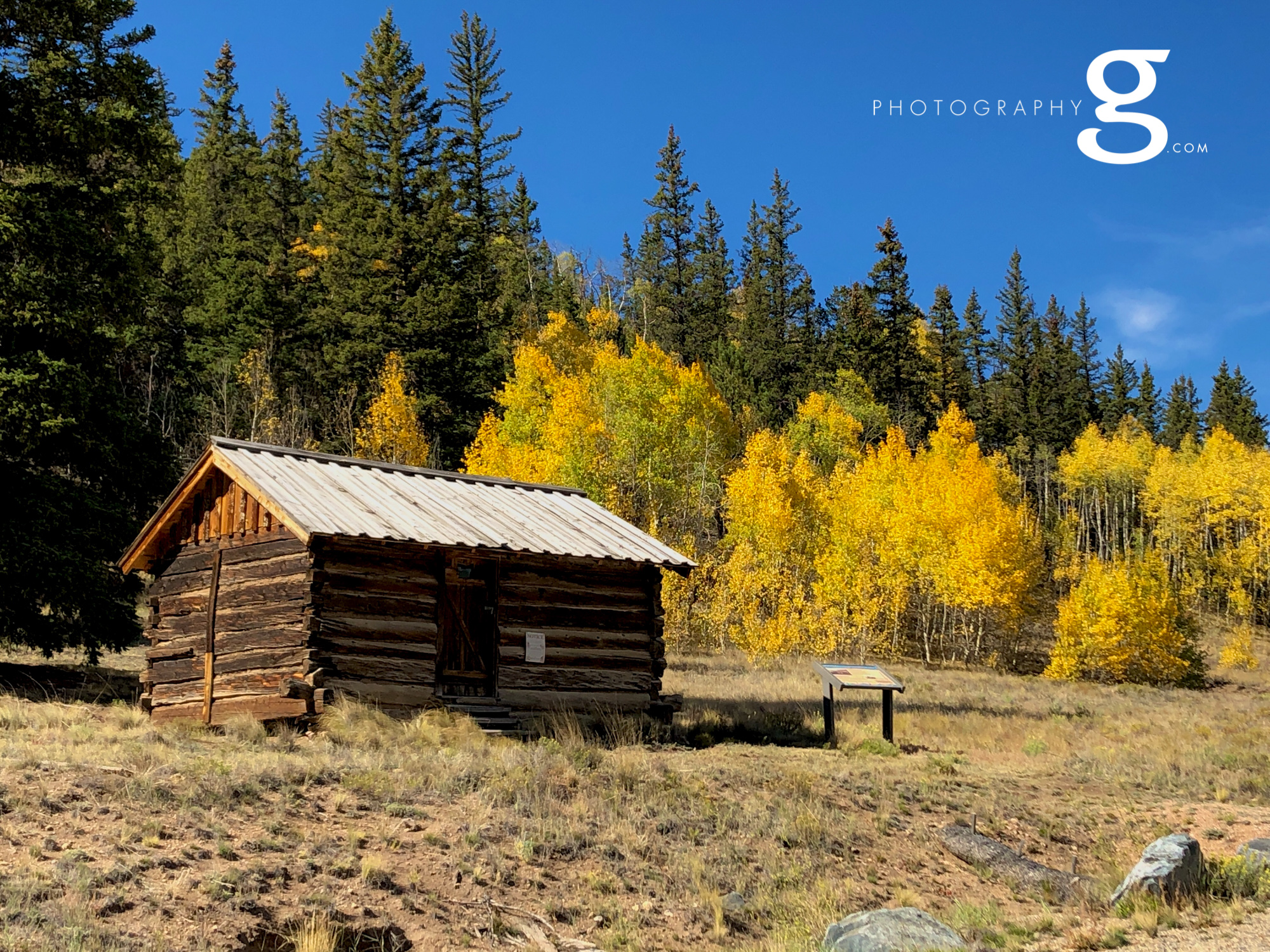old mining cabin in beautiful mountain valley